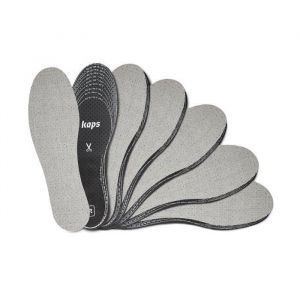 Semelles int&eacute;rieures respirantes - Kaps - Odour Stop Set x6 - charbon actif - &agrave; d&eacute;couper - taille 36&ndash;46 EU