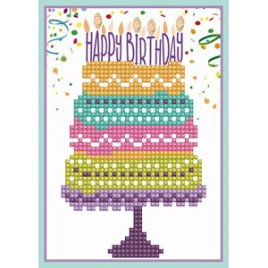 Diamond Dotz Petit Kit Carte de Voeux Diamond painting - Happy Birthday - 17,7 x 12,6 cm