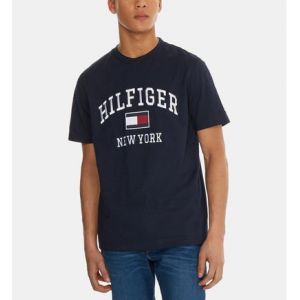 Tommy Jeans T-shirt col rond et coupe droite Tommy H Sportswear en coton bleu marine