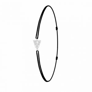 Bracelet Femme Ath&egrave;me - BS082-SB049-V Tissu Argent