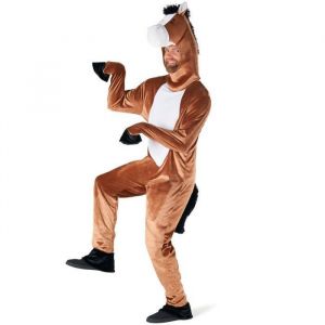 Morph Costume Cheval Animal Déguisement Cowboy Fête Halloween Costume Enterrement Vie de Garçon Homme L