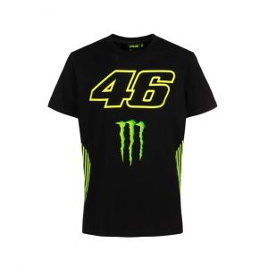 VR46 T-Shirt Monster Energy Moto Gp Officiel Homme Noir