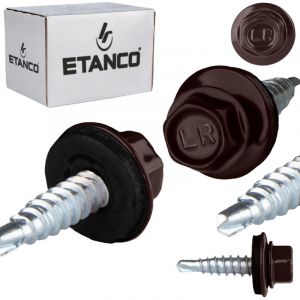 Etanco Vis agricoles GTO2 Z14 4,8x20mm ral 8017