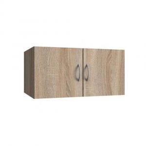 Inside75 Surmeuble colonne de rangement LUND chêne naturel 80 x 40 cm profondeur - natural
