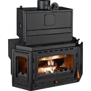 Insert de cheminée PRITY TC W35 40 kW réservoir 58 L porte fonte