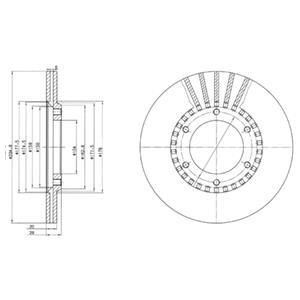 Delphi Disque de frein BG2365