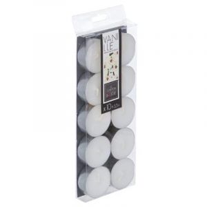 Lot de 10 Bougies Chauffe Plat Parf &eacute;es 3,7cm Vanille Prix