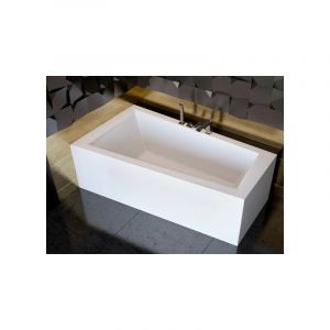 Azura home design Baignoire d'angle GAUCHE INTIMA 150 ou 160 cm AVEC TABLIER - Dimensions: 160cm