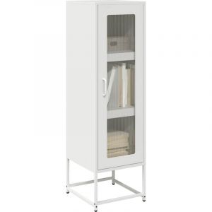 VidaXL Buffet haut blanc 36x39x123 cm acier lamin&eacute; &agrave; froid