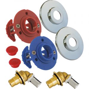 BT SELECTION SORTIE DE CLOISON DOUBLE FIXOPLAC A SERTIR/Diam 12-12x17(3/8")/M&acirc;le/Pi&egrave;ce