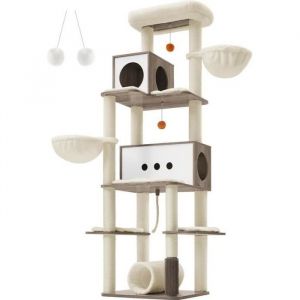 Arbre &agrave; chat de 197 cm multi-niveaux pour chats d&rsquo;int&eacute;rieur gr&egrave;ge