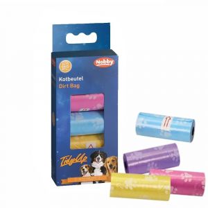 Sac &agrave; d&eacute;jections canines avec empreinte de patte Nobby Pet TidyUp 52164 (x4)