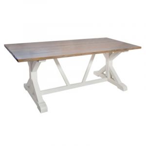 Image de Atmosphera Table à manger "Aleria" en bois de manguier et acacia