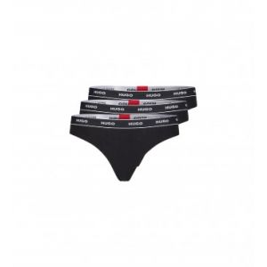 HUGO pour femme. Pack 3 tongs Triplet Stripe noir HUGO