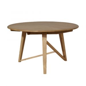 Table à manger ronde en chêne massif RACHEL