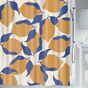 Spirella Rideau de Douche en Polyester 180x200cm Mara - Élégance et Praticité pour Votre Salle de Bain avec Un Design Moderne et Un Tissu Résistant à l'eau
