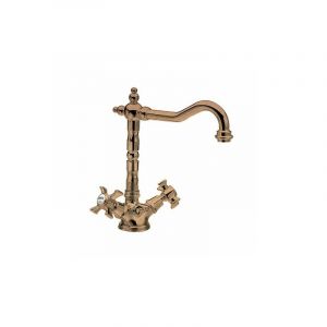 Cristina Ondyna Lavabo Chambord Bec Potence Mobile Or Rose Brosse +Vidage Pvd Robinetterie CHAMBORD CH11134P