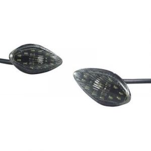 Moto Carénage / Encastré Fumé Lentille Clignotants LED
