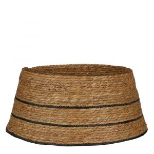 House of Seasons Jupe de sapin de Noël - H26 x Ø58 cm - FSC Mix - Seagrass - Natural Brown, Black