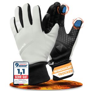 MiVelo Gants de cyclisme coupe-vent et d&eacute;perlants - Unisex - R&eacute;fl&eacute;chissants - Taille M