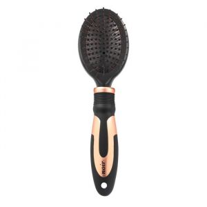 Ebi Brosse avec embouts métalliques S - 22x6cm - Noir - Pour chien