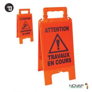 Image de Novap Chevalet Modulable Orange - Travaux En Cours / Maintenance