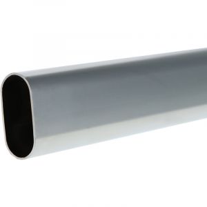 Barre de penderie Ovale en Acier Chromé Ø30x15mm de 100cm Boulet