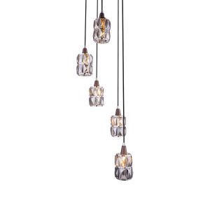 Image de home24 Suspension Globo WOLLI Bronze, 5 lumières - Design - Intérieur - WOLLI - Délai de livraison moyen: 6 à 10 jours ouvrés. Port gratuit France métropolitaine et Belgique dès 100 €.