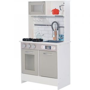 Teamson Cuisine enfant en bois Valencia gris TD-12913G - Gris Kids