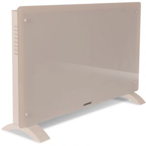 VONROC Chauffage &eacute;lectrique de luxe &ndash; Convecteur &ndash; Panneau en verre &ndash; 2000W &ndash; Beige WIFI