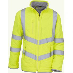 Yoko Veste de travail haute visibilit&eacute; d&eacute;perlante hiver Kensington Jaune XL