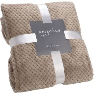 Amadeus Plaid damier 130 x 170 cm taupe - Taupe
