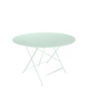 Fermob Table pliante Bistro / &Oslash; 117 cm - Trou parasol vert en m&eacute;tal