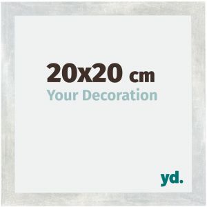 Your Decoration - 20x20 cm - Cadres Photo en MDF Avec Verre acrylique - Anti-Reflet - Excellente Qualité - Argent Brillant Vintage - Cadre Decoration