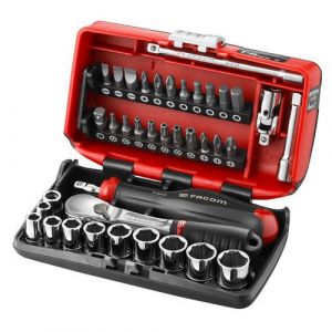 Facom 1 Coffret Nano Cliquet + Douilles 1/4'' 6 Pans Ogvgrip