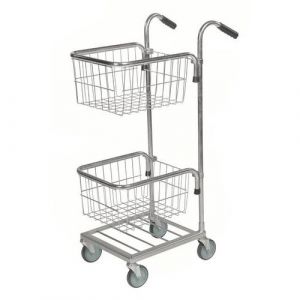 Kongamek - Petit chariot de manutention, 2 paniers, force 35 kg