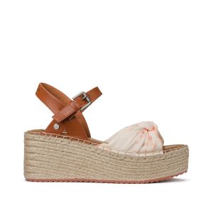 Pepe Jeans Sandales à talon compensée Witney Cognac - Taille 37;38;39;40