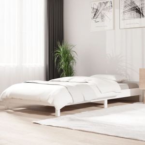 VidaXL Lit empilable Blanc 75x190 cm Bois de pin massif