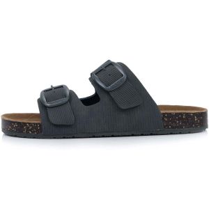 Isotoner Mules sandales Femme Double Bride Bleu Canard