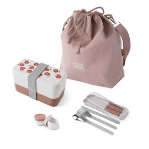 monbento Set repas lunch box rectangle 1l poppy