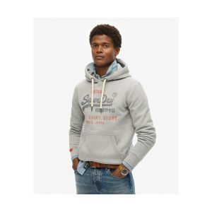 Superdry T-shirt manches longues demi-boutonné Vintage Logo