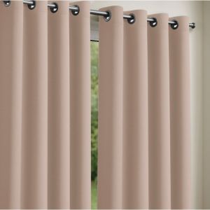 Lot de 2 Rideaux obscurcissants 135 x 240 cm Rose poudré