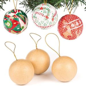 Baker Ross 6 boules de Noël en carton à décorer