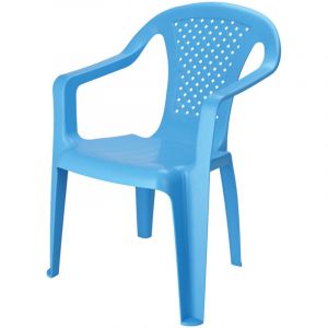 Chaise enfant KOOPMAN INTERNATIONAL CHAISE ENFANT ASS4 plastique moul&eacute; bleu clair empilable