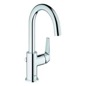 Grohe BauFlow - Mitigeur monocommande lavabo Taille L avec garniture de vidage chrome