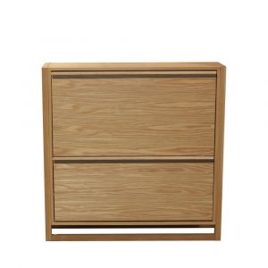 Woodman NewEst - Meuble à chaussures 2 compartiments en bois L100cm