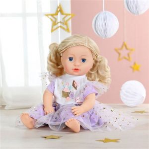 Baby annabell Robe Tutu Lilas 710296 - Robe Tutu Lilas avec Tulle Délicat et Étoiles Dorées pour Poupées de 43 cm - Convient aux Enfants à partir de 3 Ans