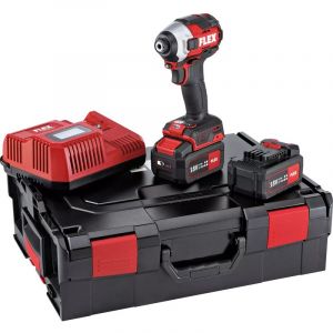 Image de FLEX Visseuse &agrave; percussion 18V - 2 batteries 5.0 Ah + chargeur + r&eacute;serve d'embouts + L-BOXX - 520771