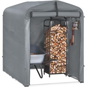 Sobuy Abri de Jardin, Cabane de Jardin Exterieur Imperméable, abri Moto avec des Crochets, Garage pour Vélo et Outils, Abri Vélo, Rangement et Stockage,