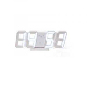 Image de Perel Horloge à LED 3D Blanc